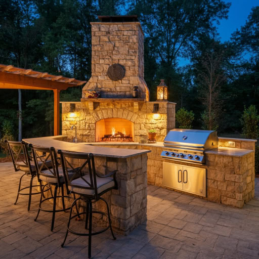 Rustic outdoor kitchen example